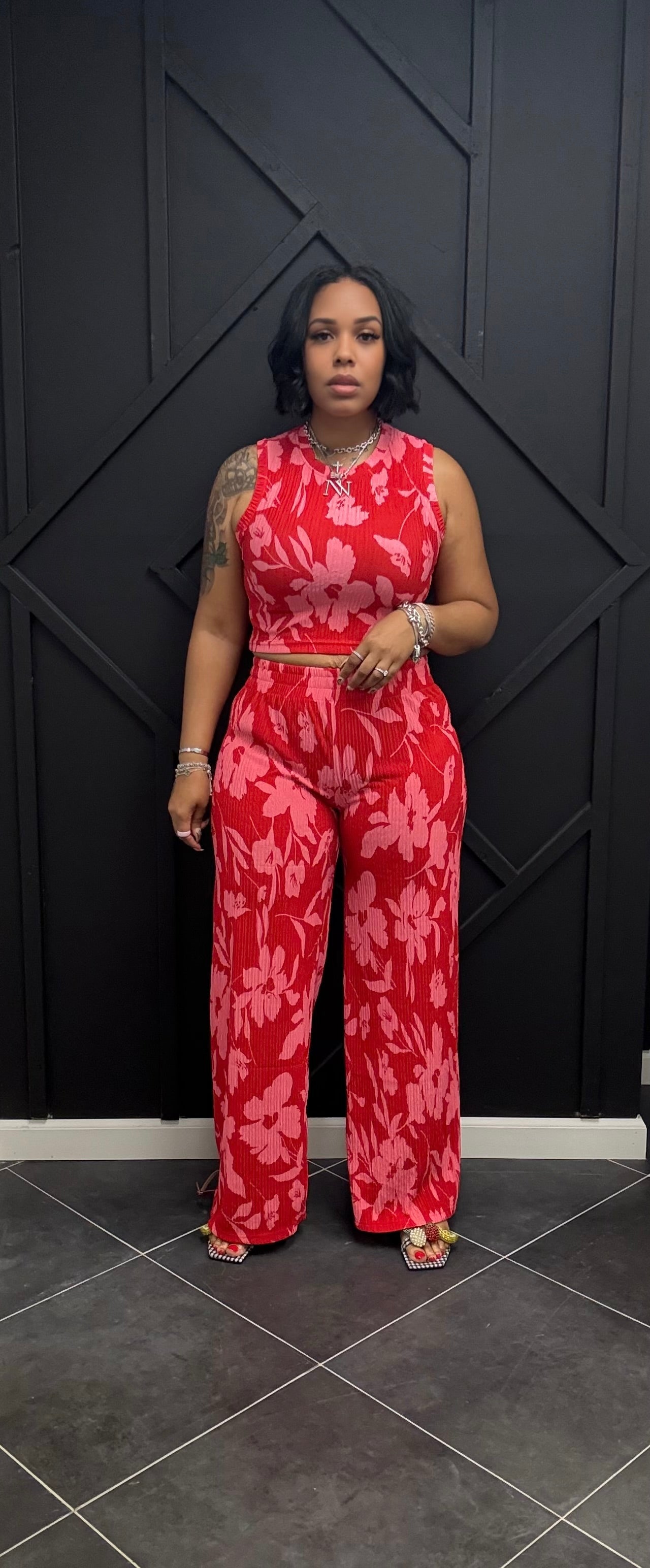 Hot Pink Floral Set