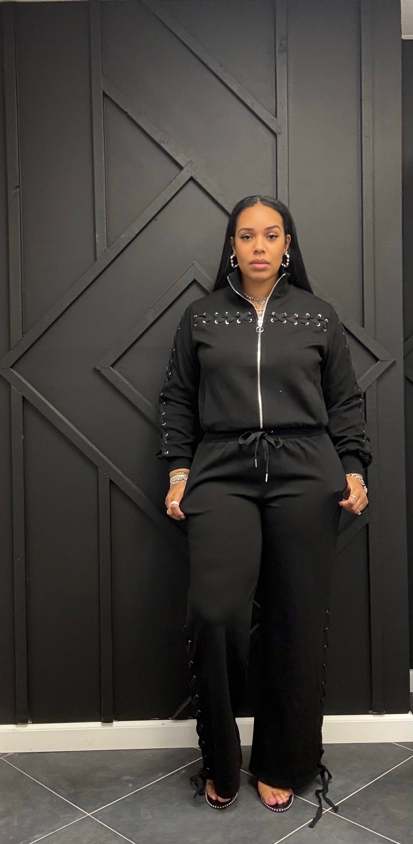 Knit Lace Sweatsuit