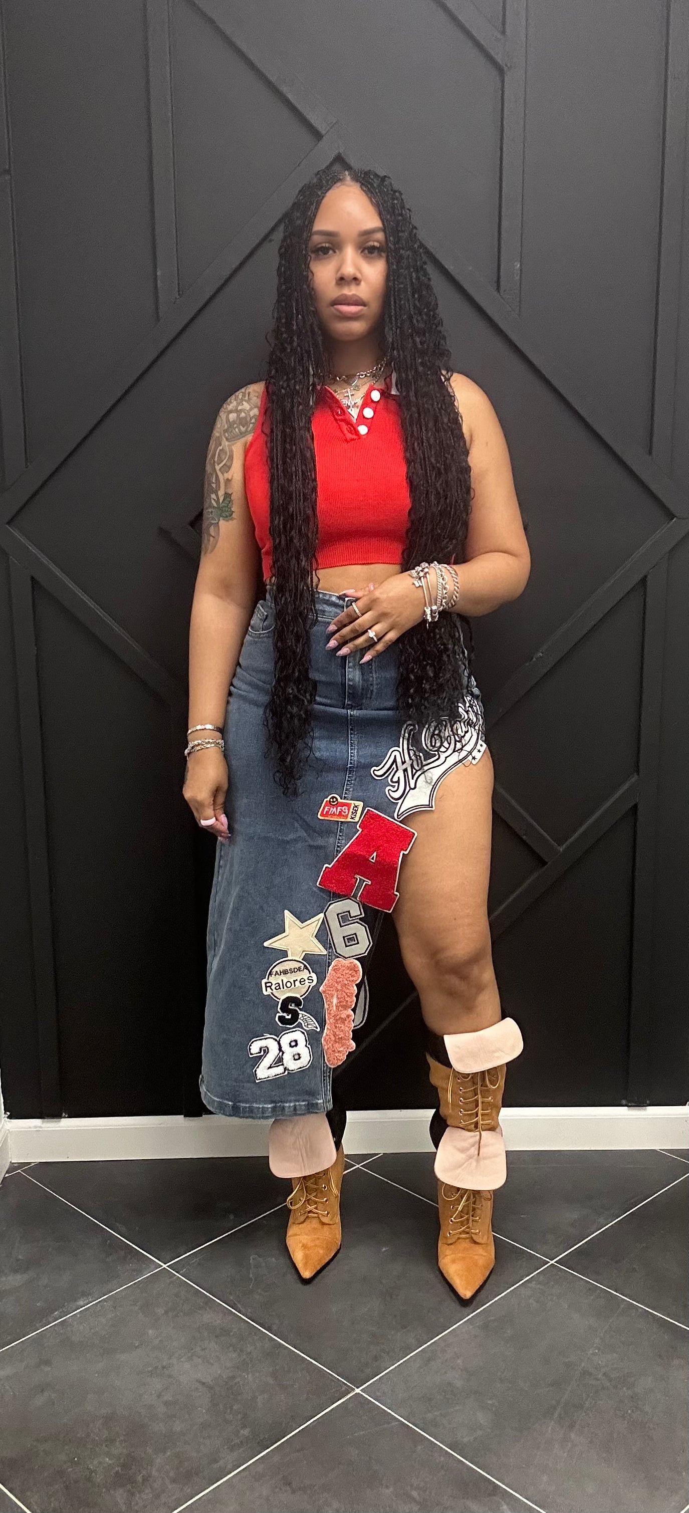 Varsity Patchwork Skirt