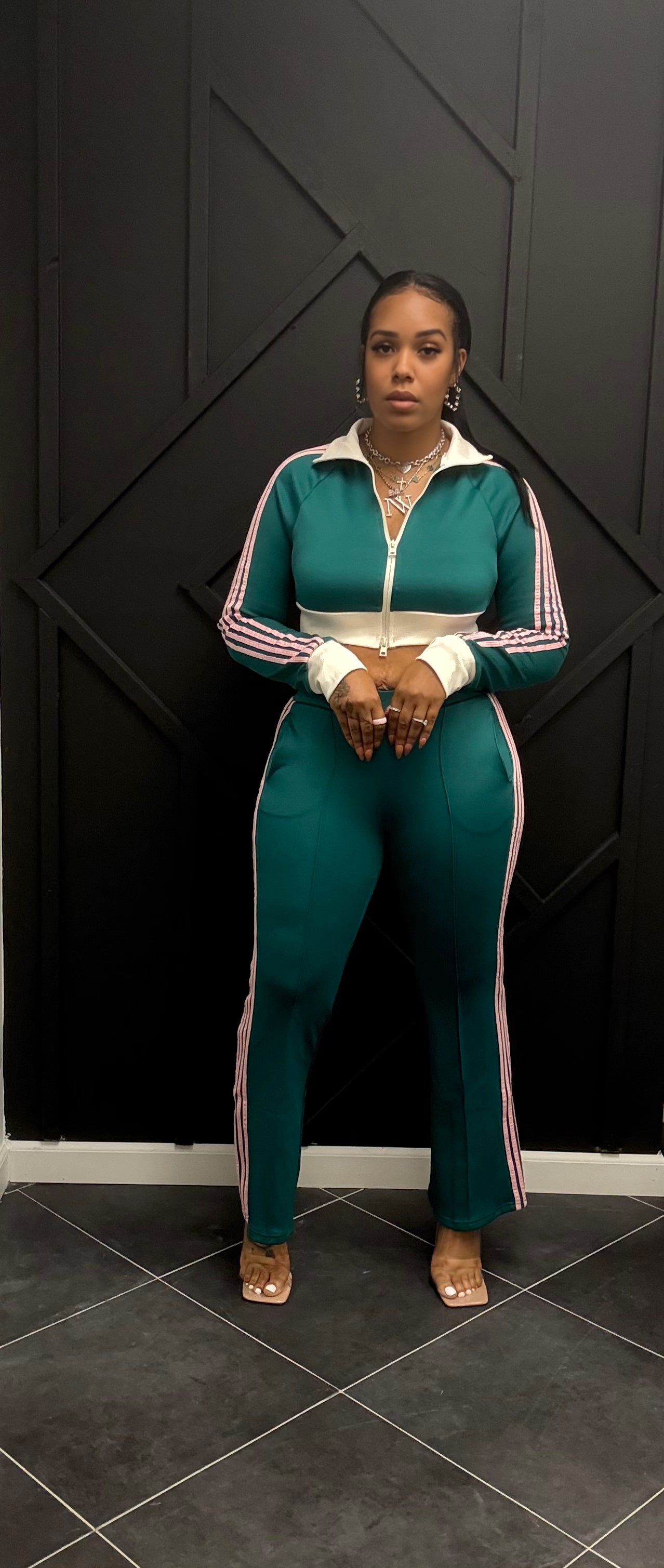 Crop Strip Tracksuit