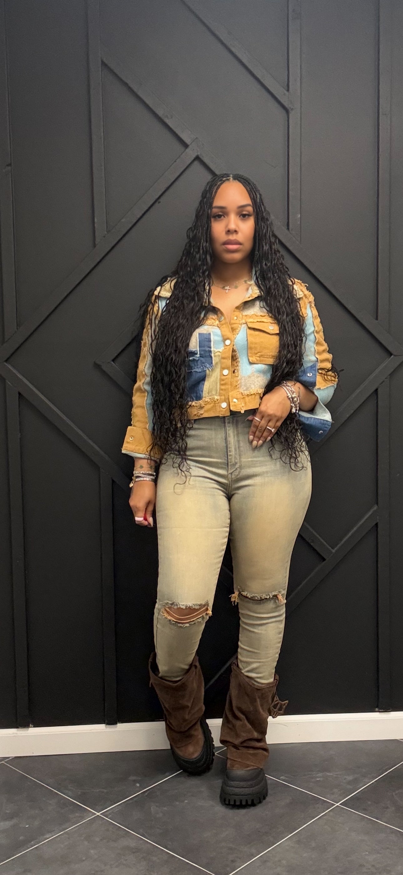 Multi Patch Denim Jacket