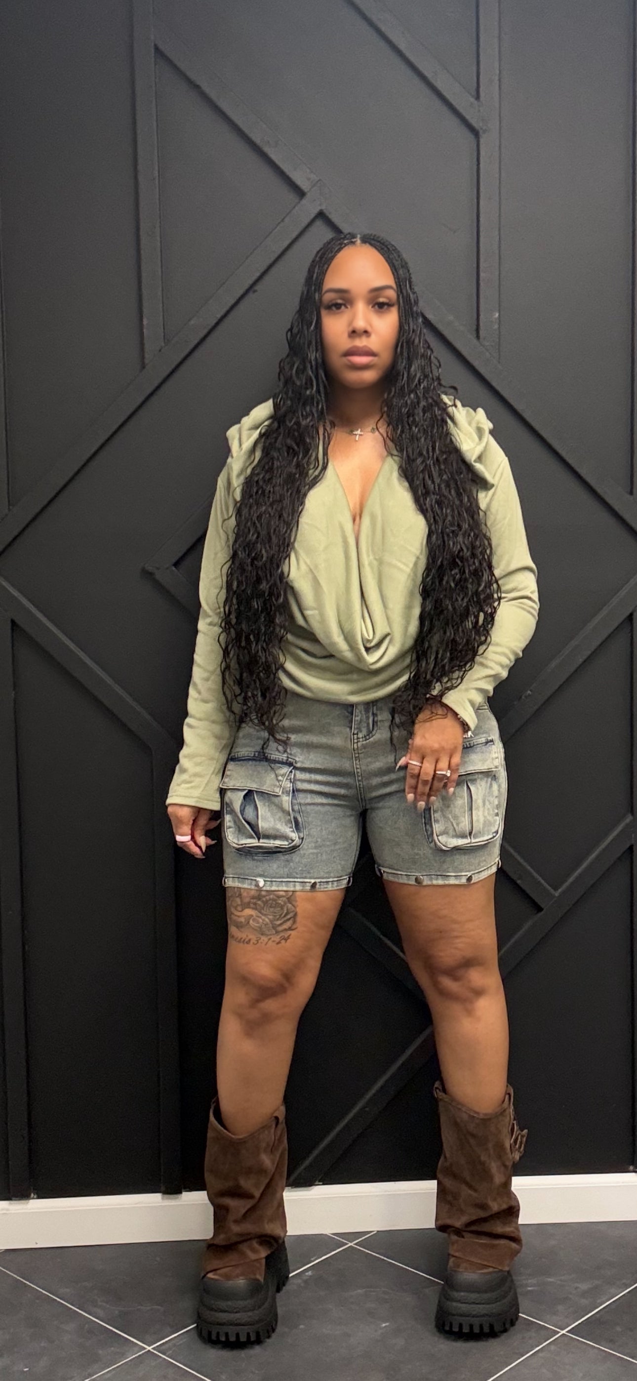 Twist Front Multi Way Oversized Sweatshirt