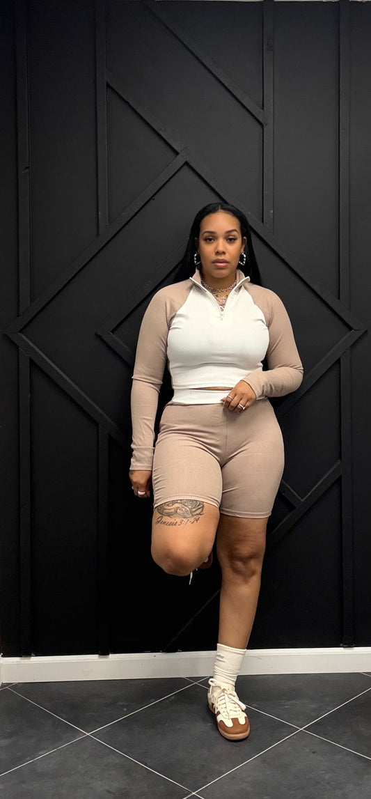 Ribbed Short Set