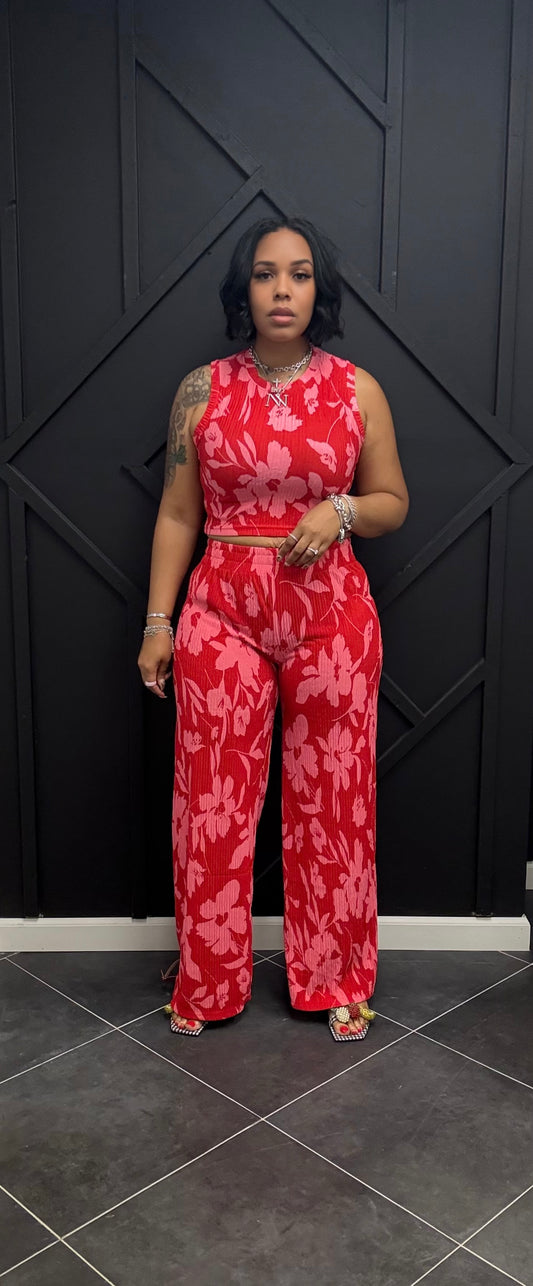 Hot Pink Floral Set