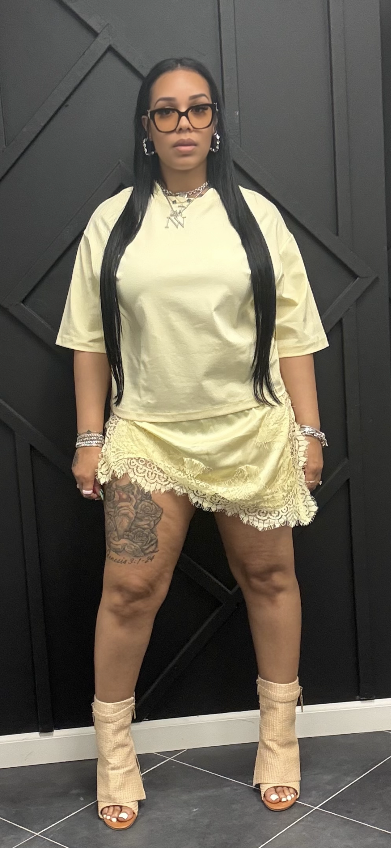 Lace Shirt Dress