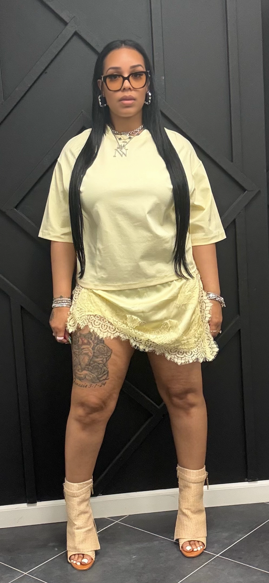 Lace Shirt Dress