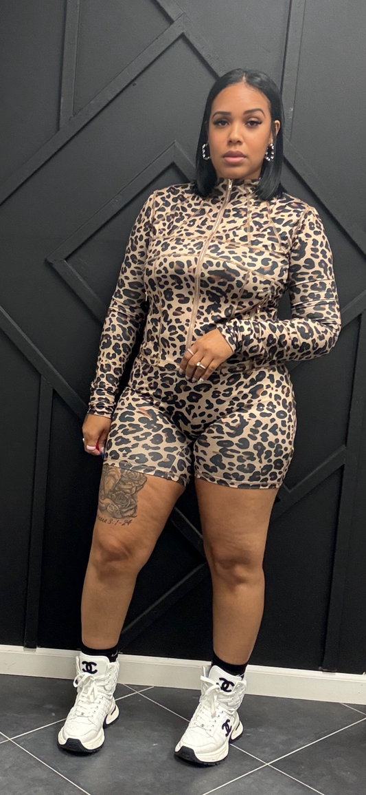 Leopard Print Short Set