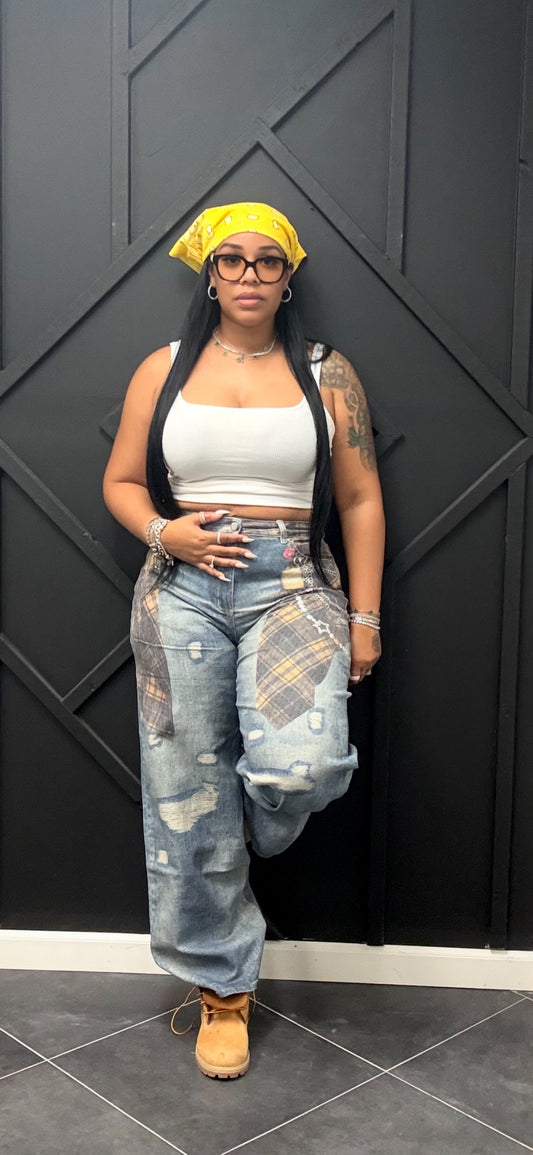 Sublimation Graphic Jeans