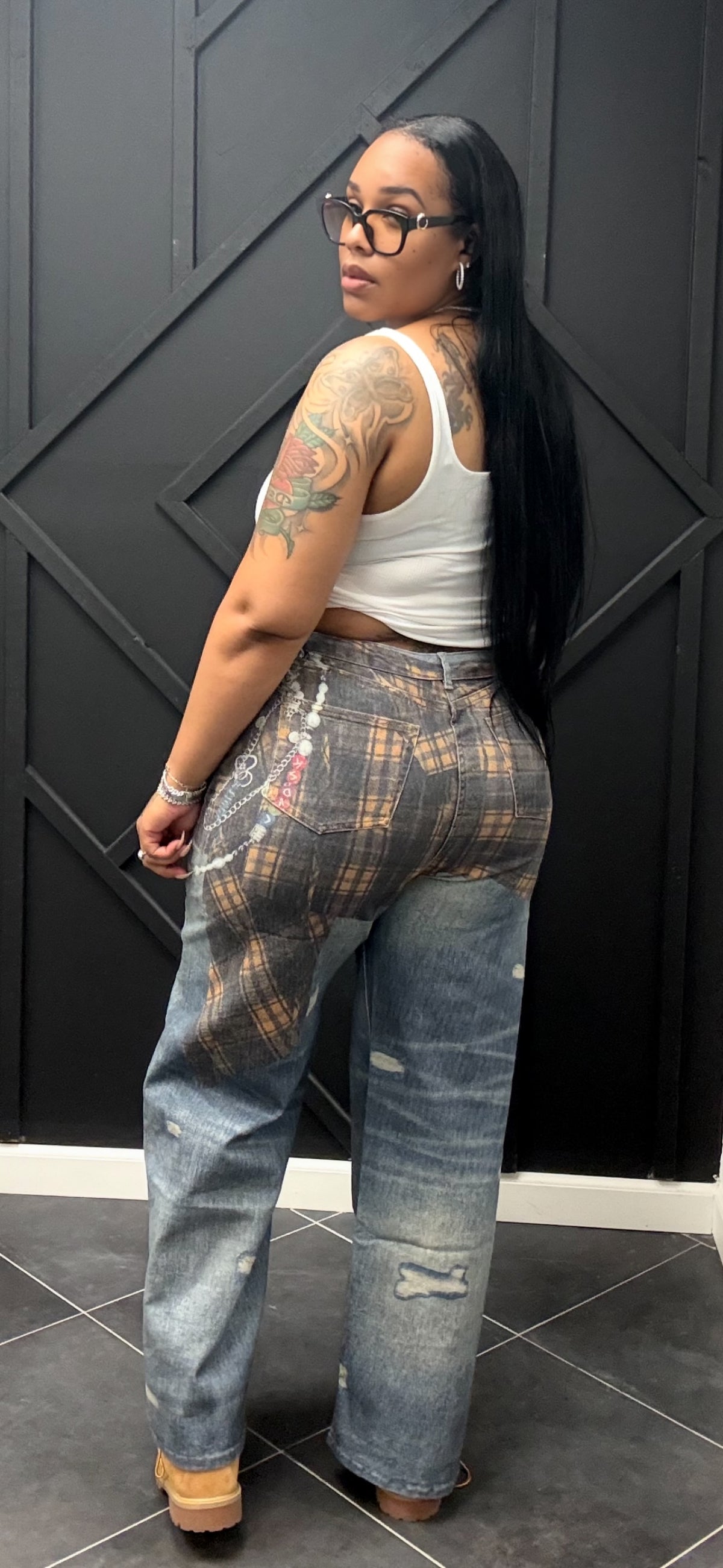 Sublimation Graphic Jeans