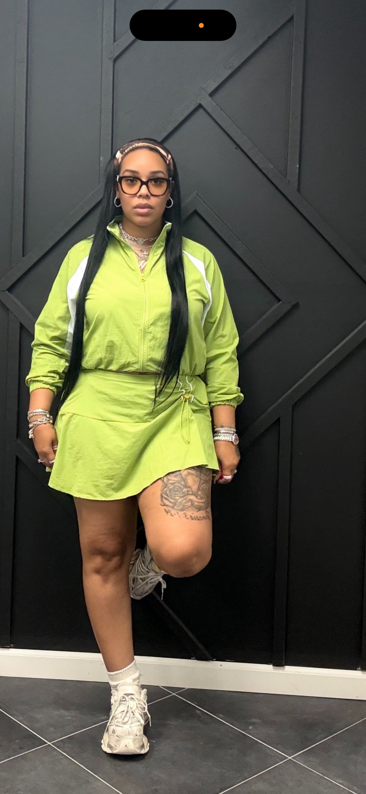Windbreaker Skirt Set