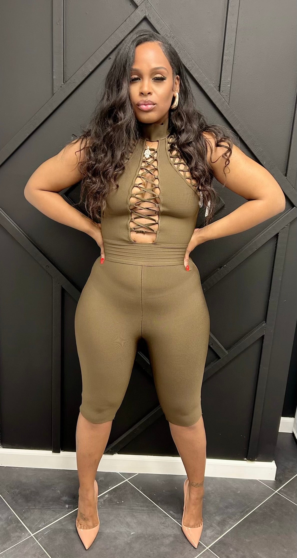 Cris Cross Sexy Bandage Romper