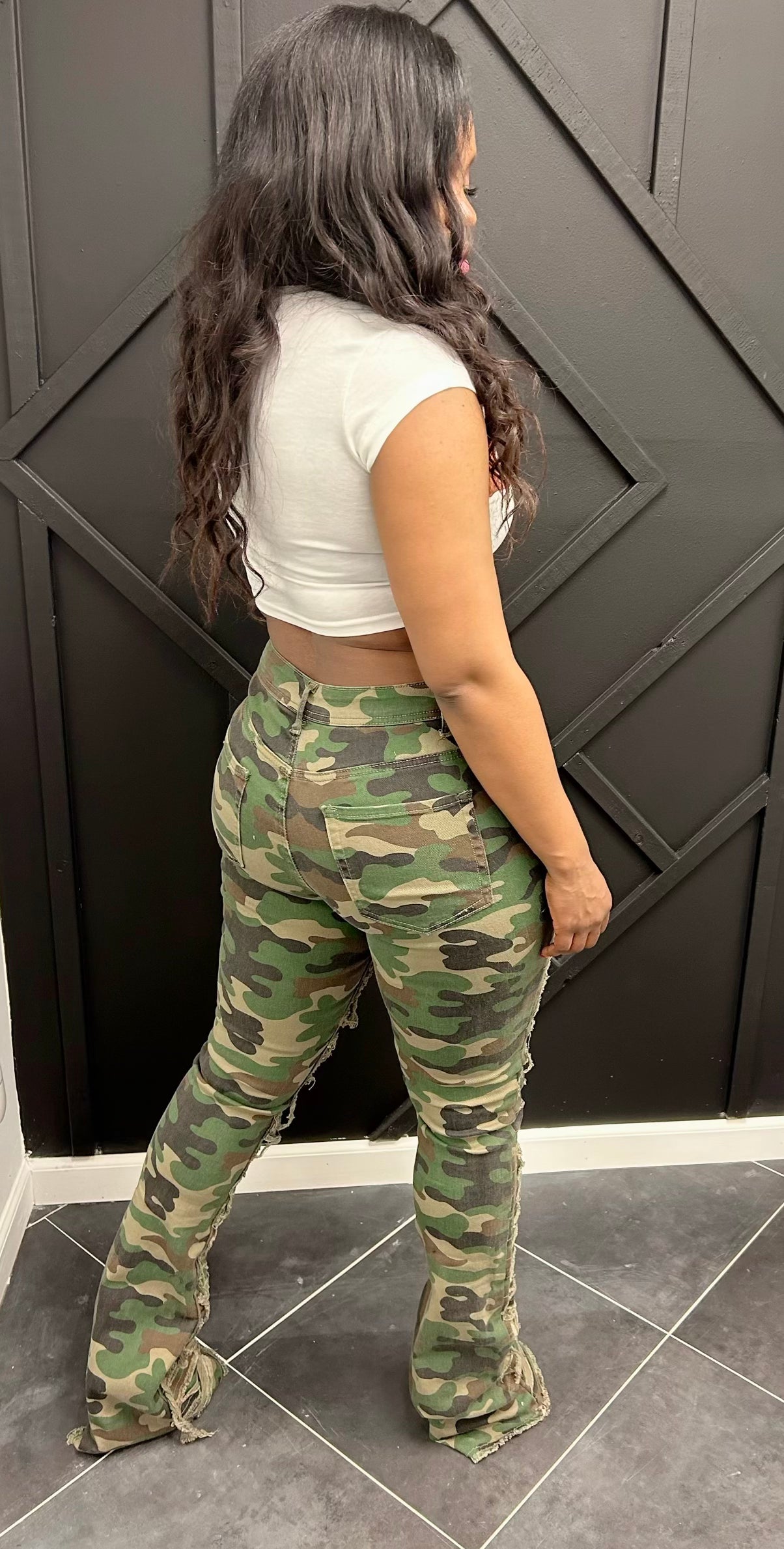 Stacked Camo Pants