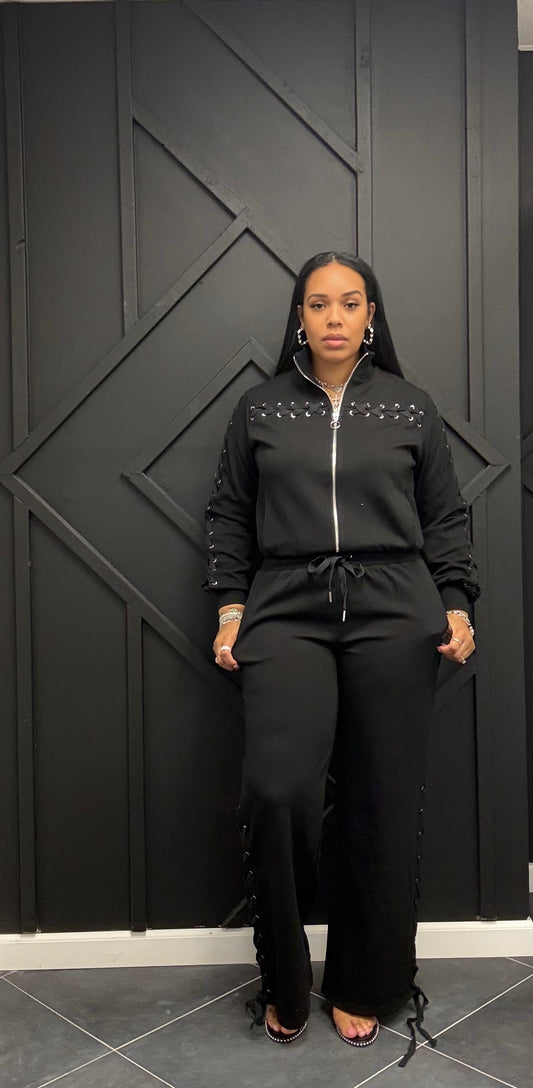 Knit Lace Sweatsuit