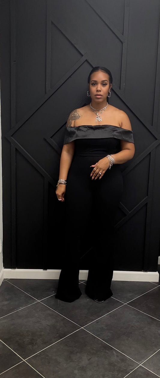 Satin Low Bow Jumpsuit
