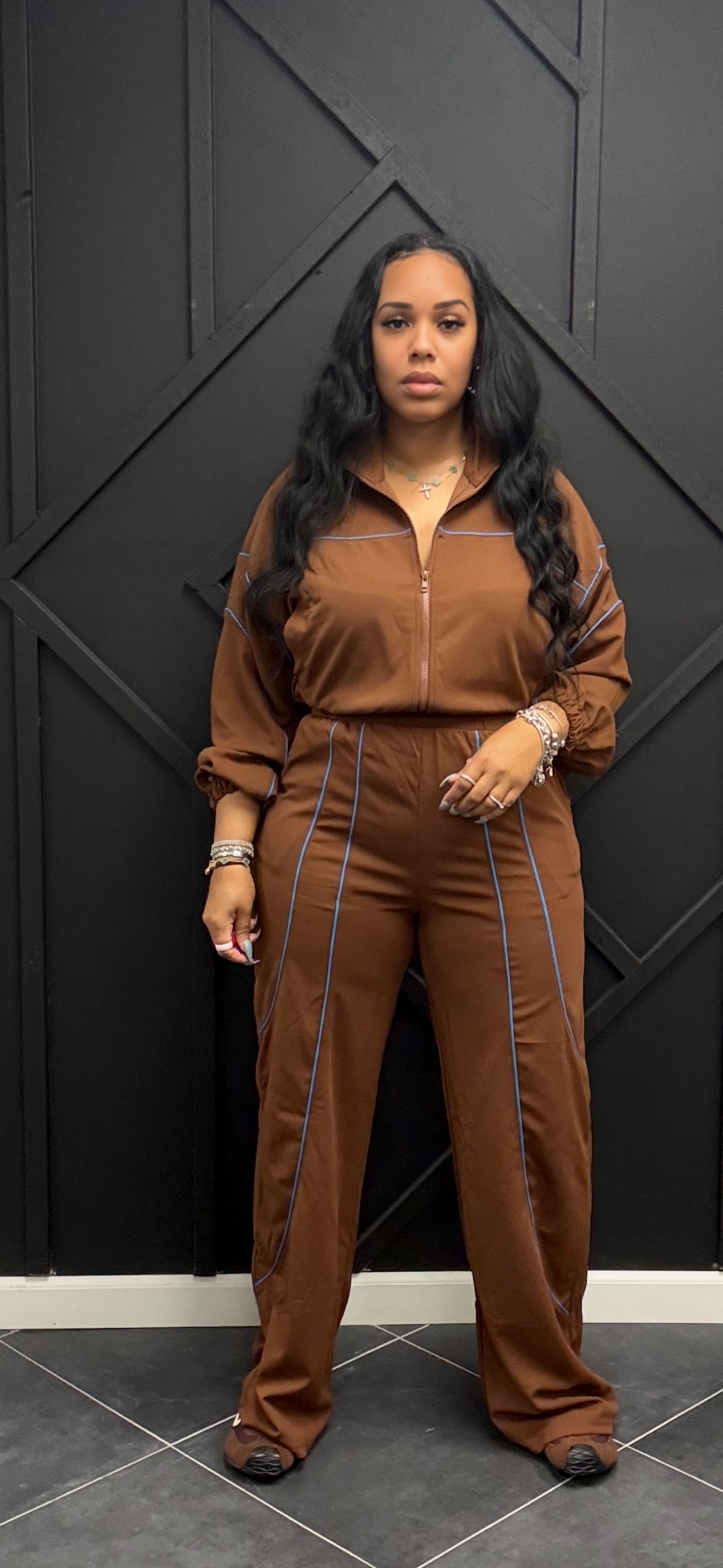 Pipping Strip Zip Up Set