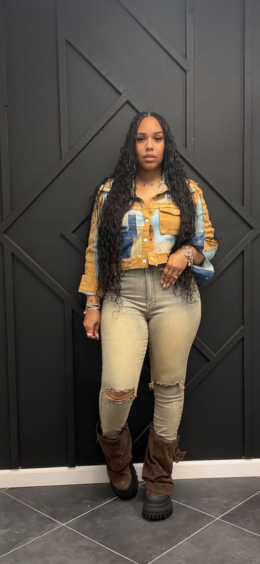 Multi Patch Denim Jacket