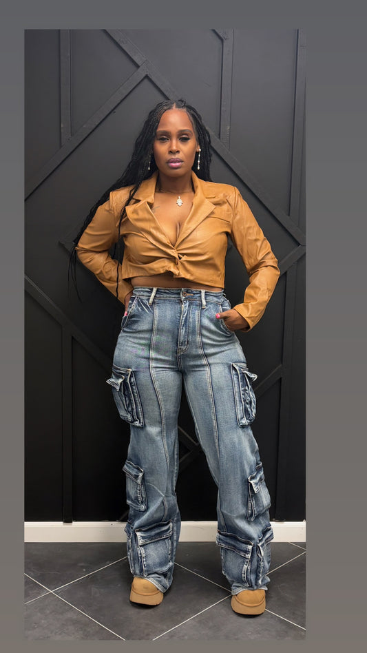 Multi Pockets Cargo Jeans