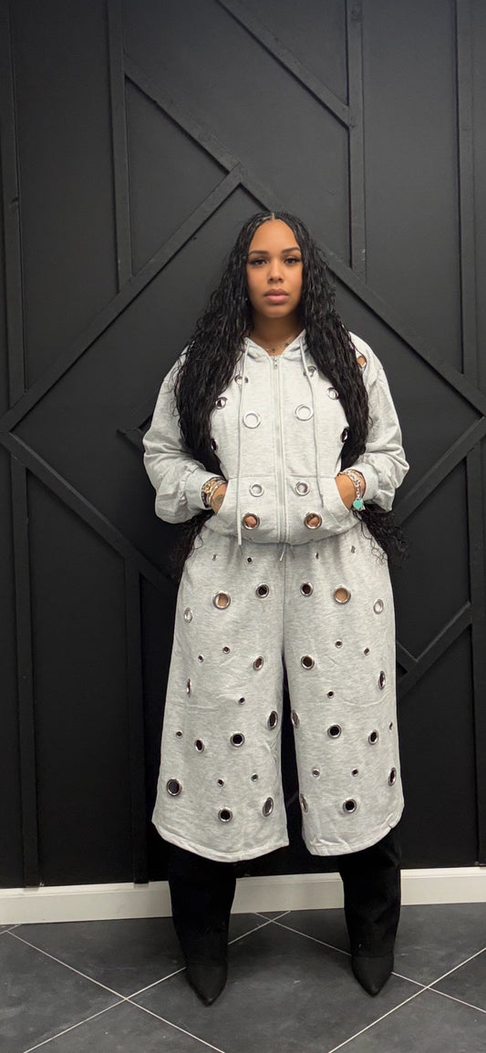 Ring Embellish Jort Set