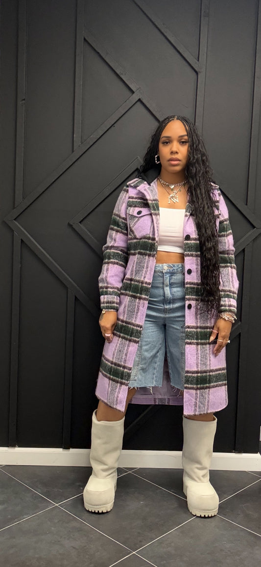 Lavender Hoodie Shacket