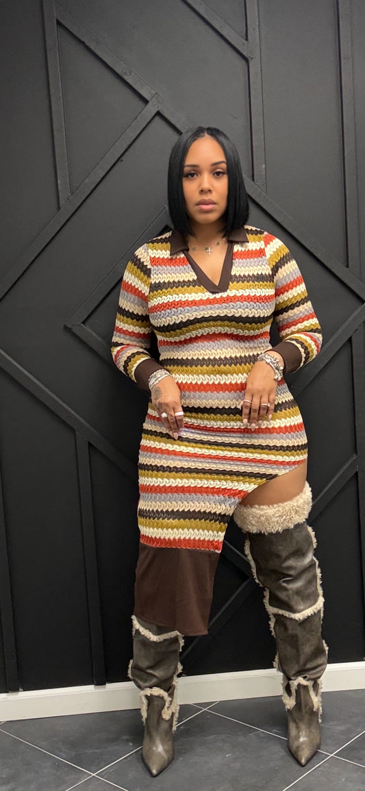 Missoni Style Collard Dress